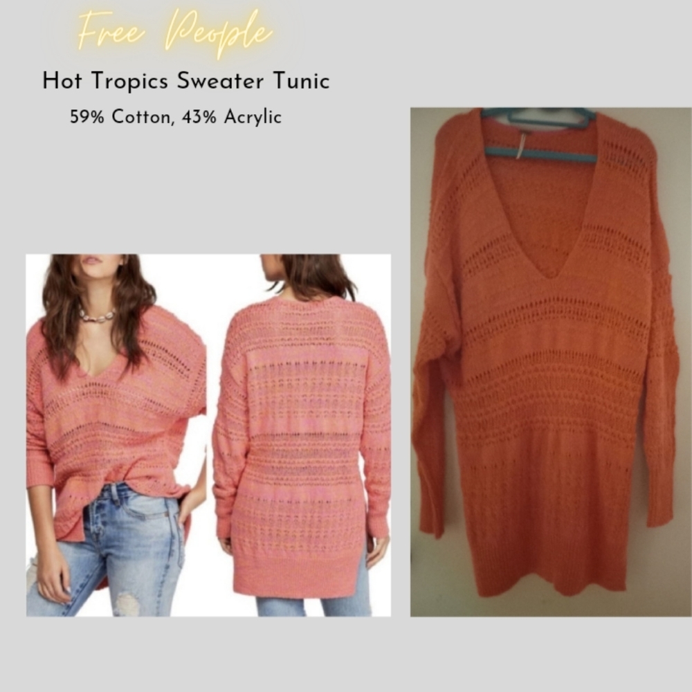 NWT Free People Hot Tropics Sweater Tunic